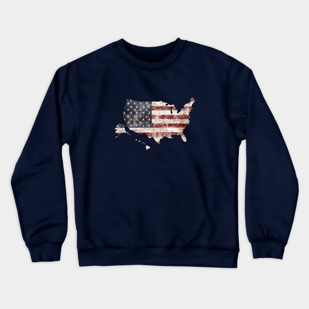 United States - Flag Crewneck Sweatshirt by MonarchGraphics